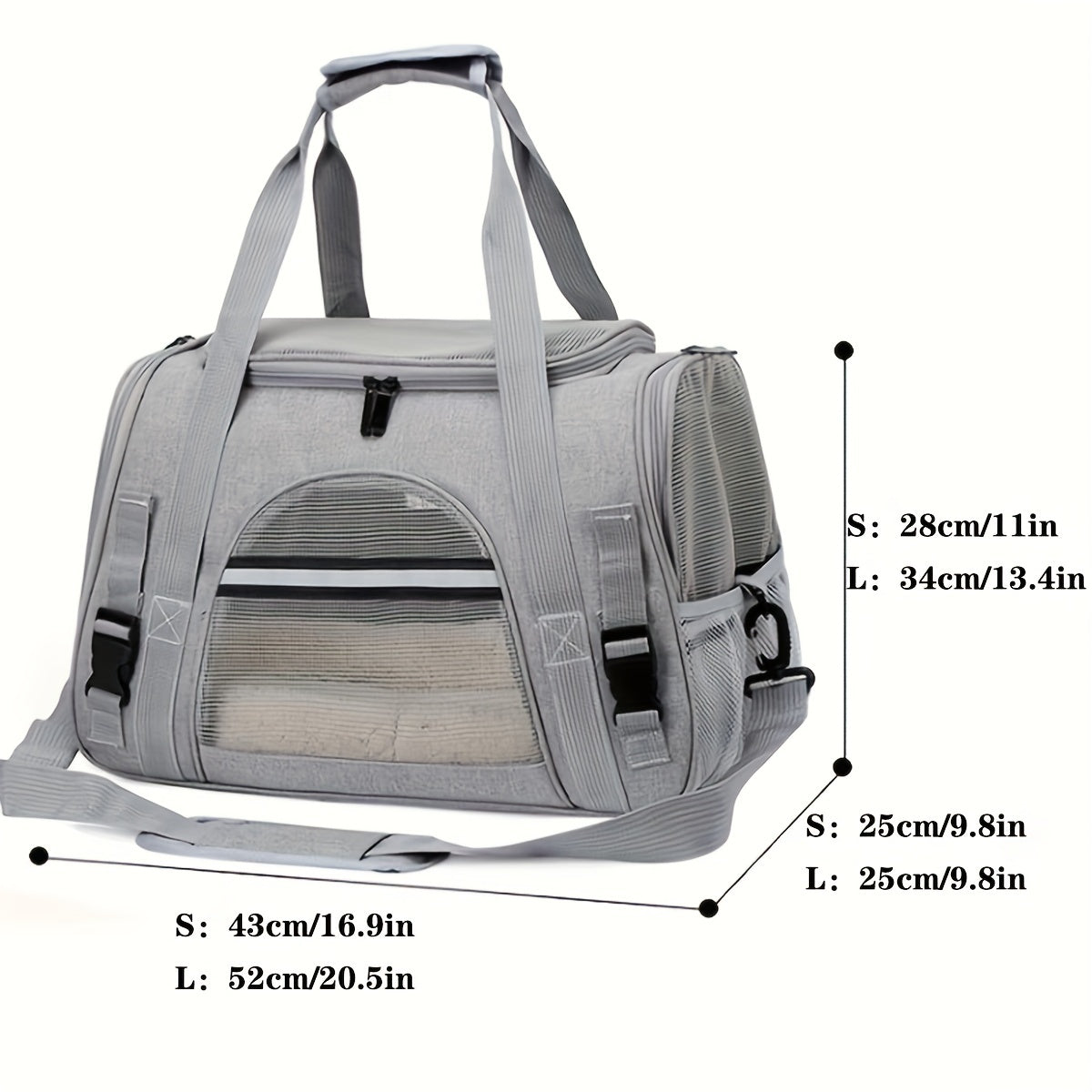 Cozy Portable Pet Carrier with Plush Cushion Mat