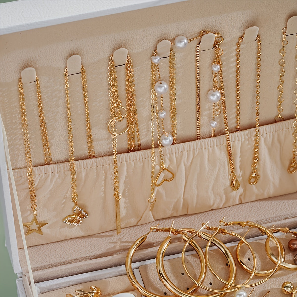 Chic Jewelry Set - 56pcs, for Daily Outfits & Parties