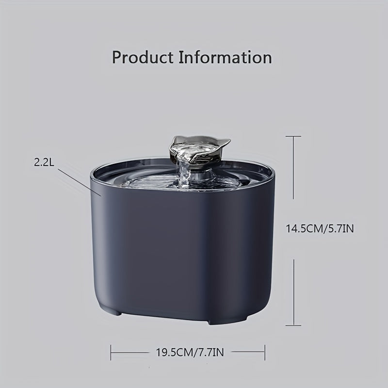 8pcs 2.2L Pet Water Fountain