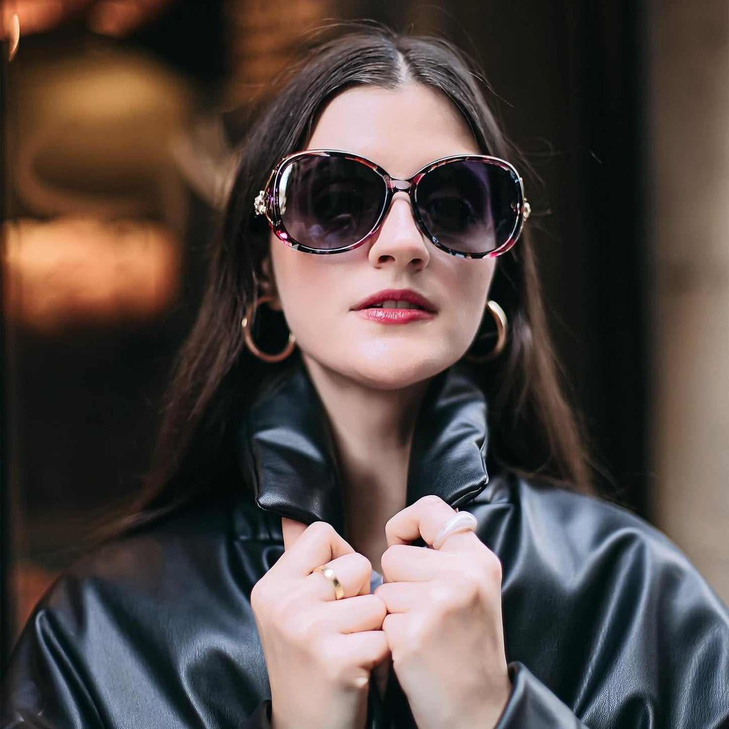 COOLEAR Oversized Polarized Sunglasses for Women