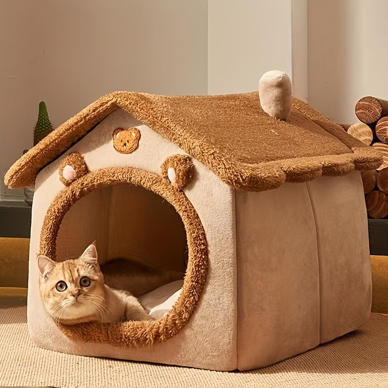 Cozy Cat Bed House - Winter Warmth & Comfort