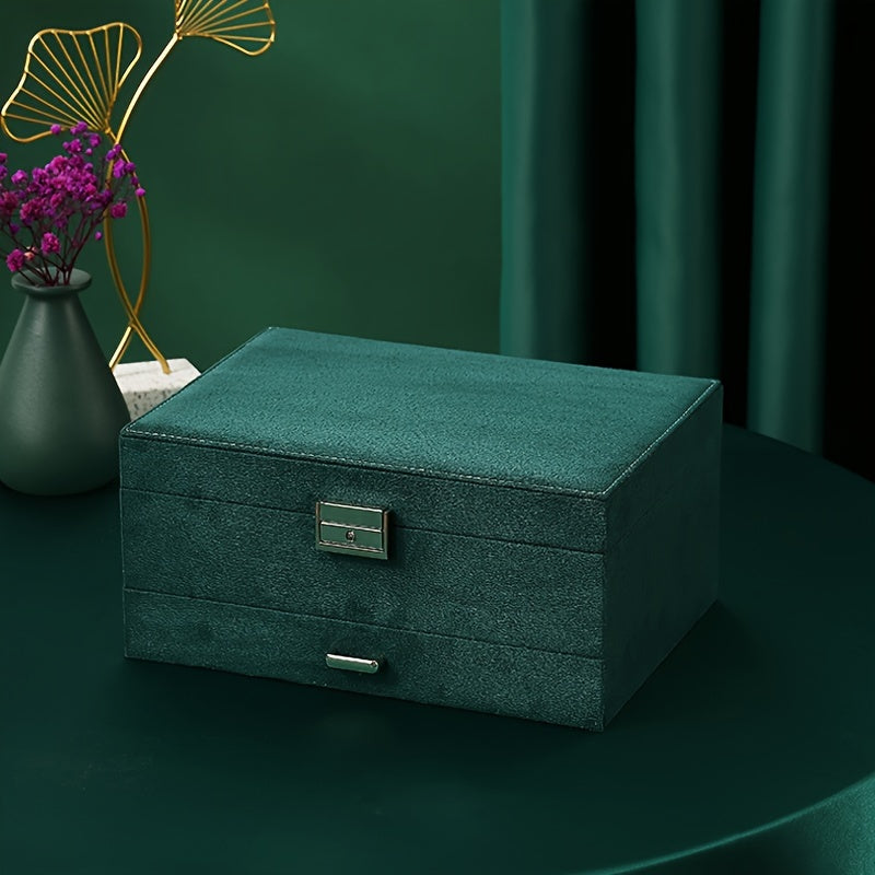 Vintage Lockable Jewelry Storage Box