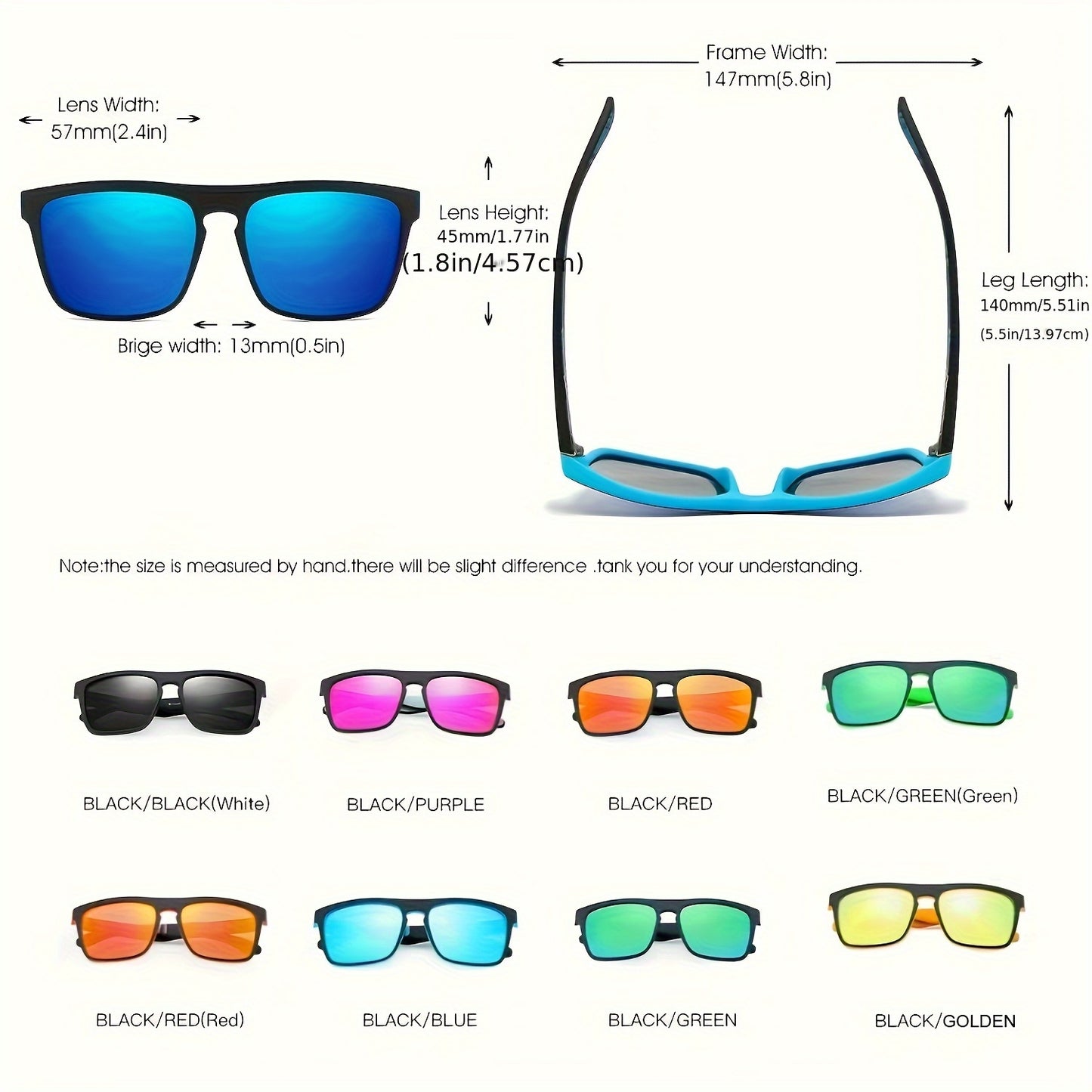 Baolang Polarized Square Sunglasses