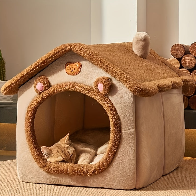 Cozy Cat Bed House - Winter Warmth & Comfort