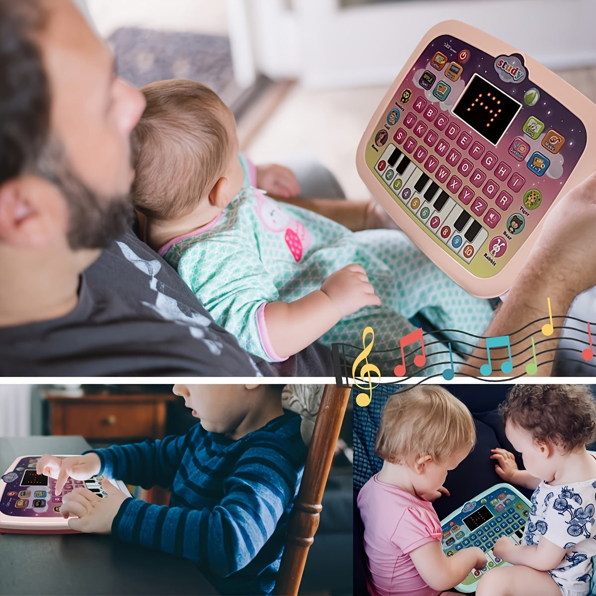 Interactive Toddler Learning Pad with LED Screen