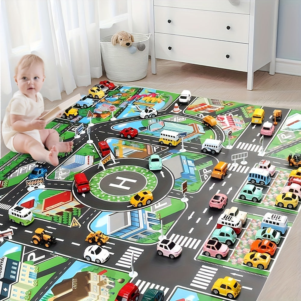 Large City Traffic Play Mat