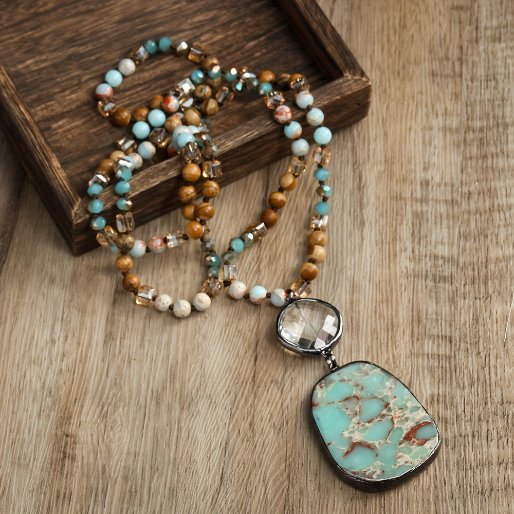 Vintage Crystal Pendant Necklace
