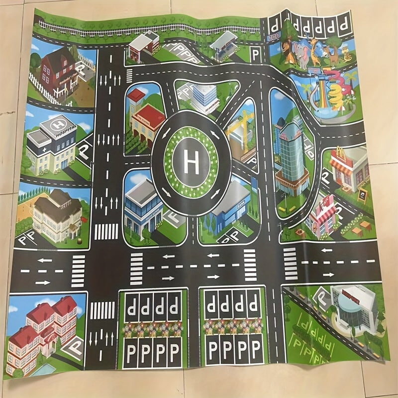 Large City Traffic Play Mat
