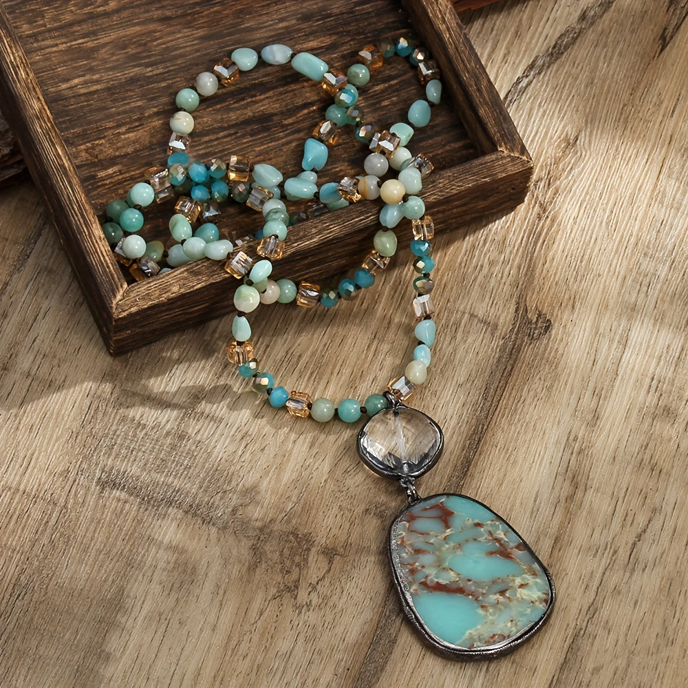 Vintage Crystal Pendant Necklace