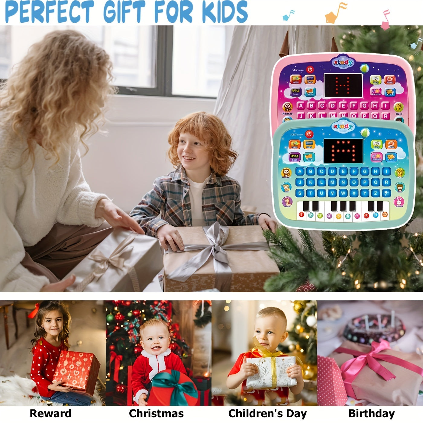 Interactive Toddler Learning Pad with LED Screen
