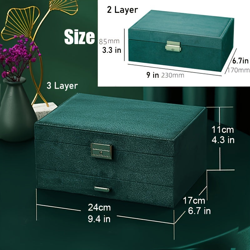Vintage Lockable Jewelry Storage Box