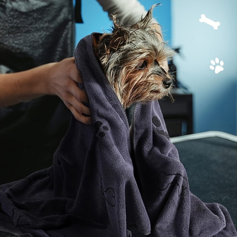 Quick-Drying Microfiber Dog Towel - Absorbent Pet Bath Product for Medium Dogs, Perfect for Drying Wet Paws and Fur