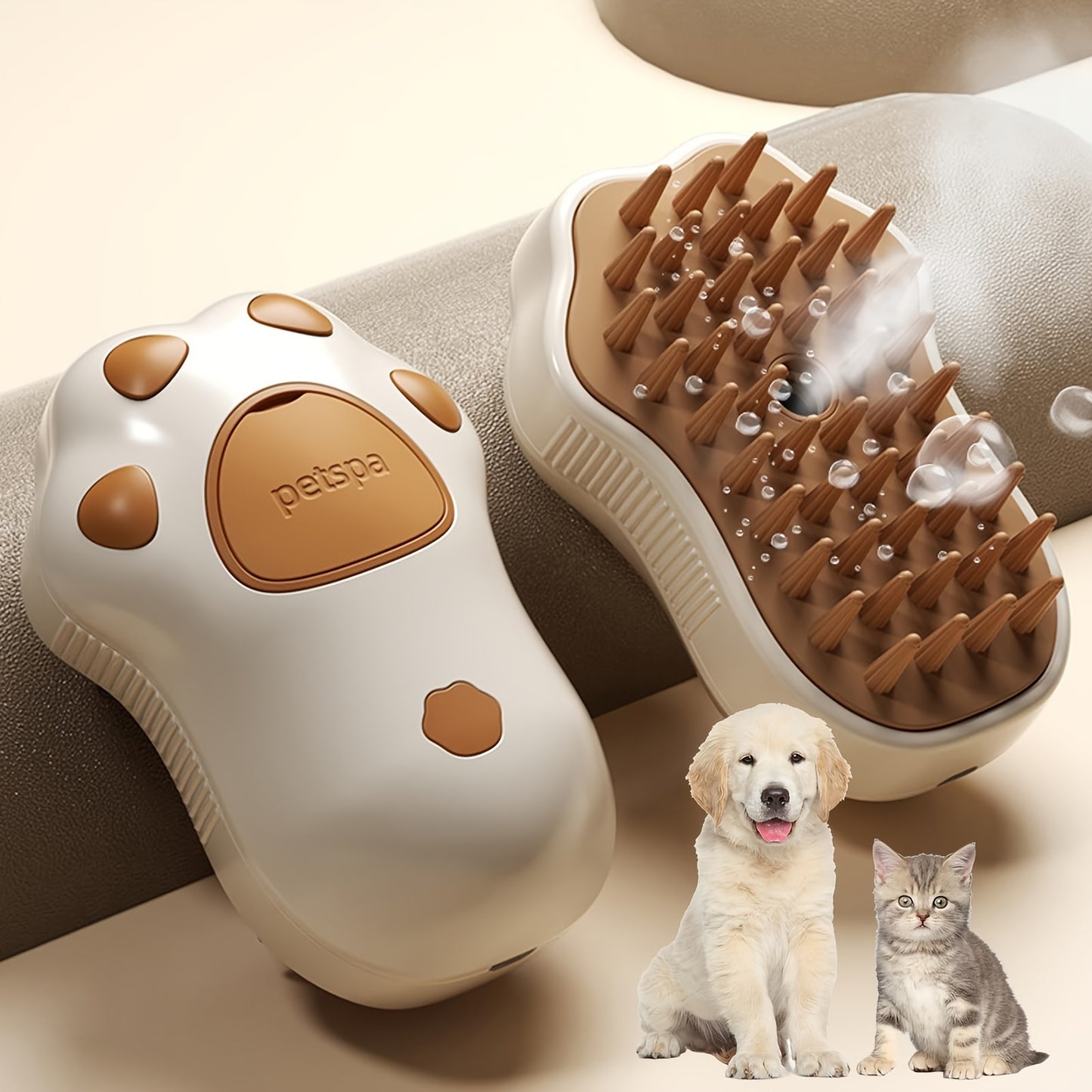 Steam Cat Brush 3-in-1 Electric Grooming Tool
