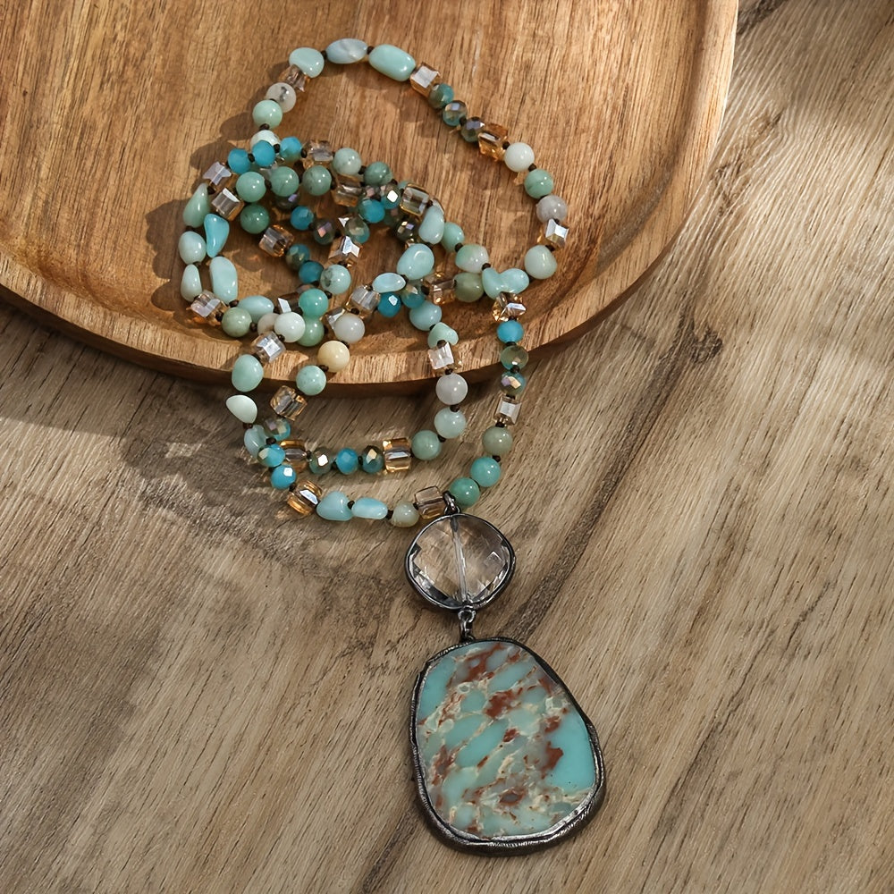 Vintage Crystal Pendant Necklace