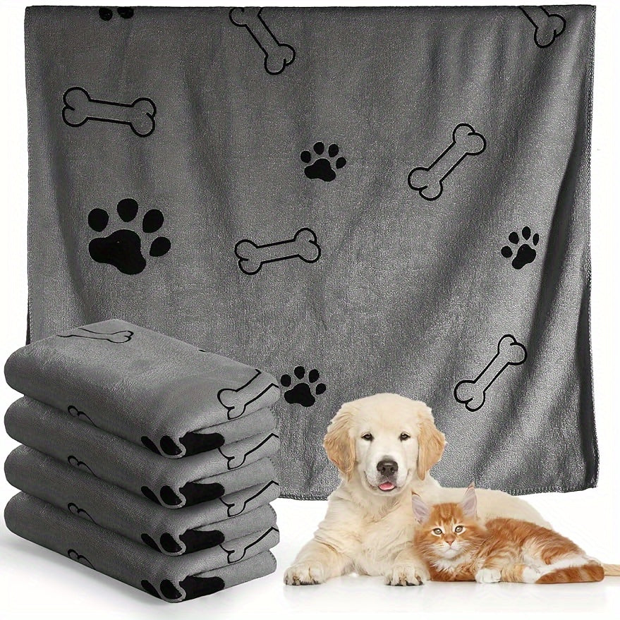 Quick-Drying Microfiber Dog Towel - Absorbent Pet Bath Product for Medium Dogs, Perfect for Drying Wet Paws and Fur