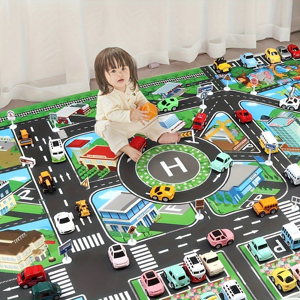 Large City Traffic Play Mat