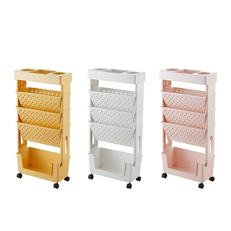 Roll Away Clutter: Minimalist Movable Bookshelf With Wheels For Organizing Books & More