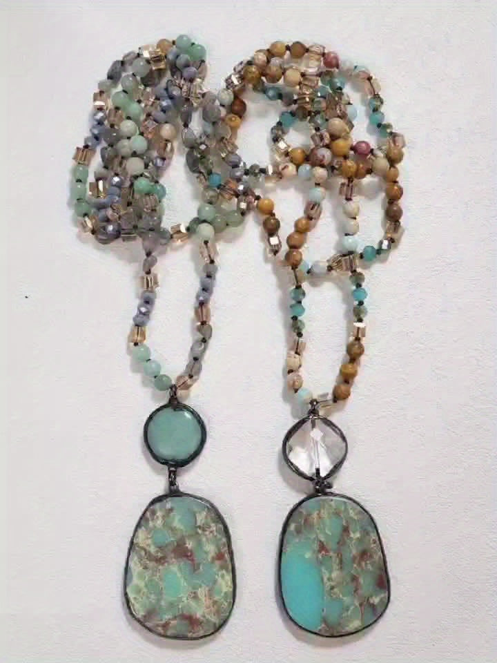 Vintage Crystal Pendant Necklace