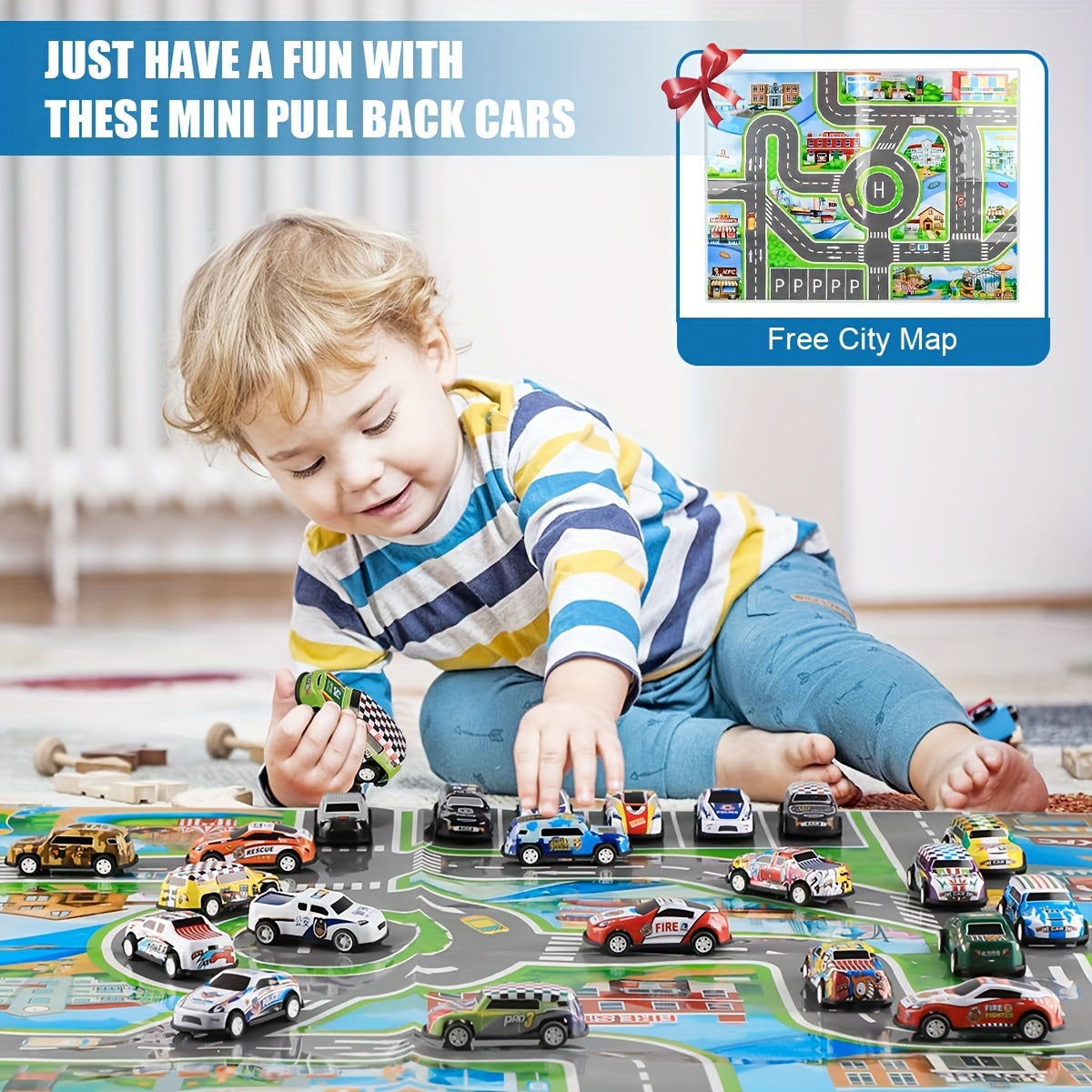 50PCS Pull Back Cars Set