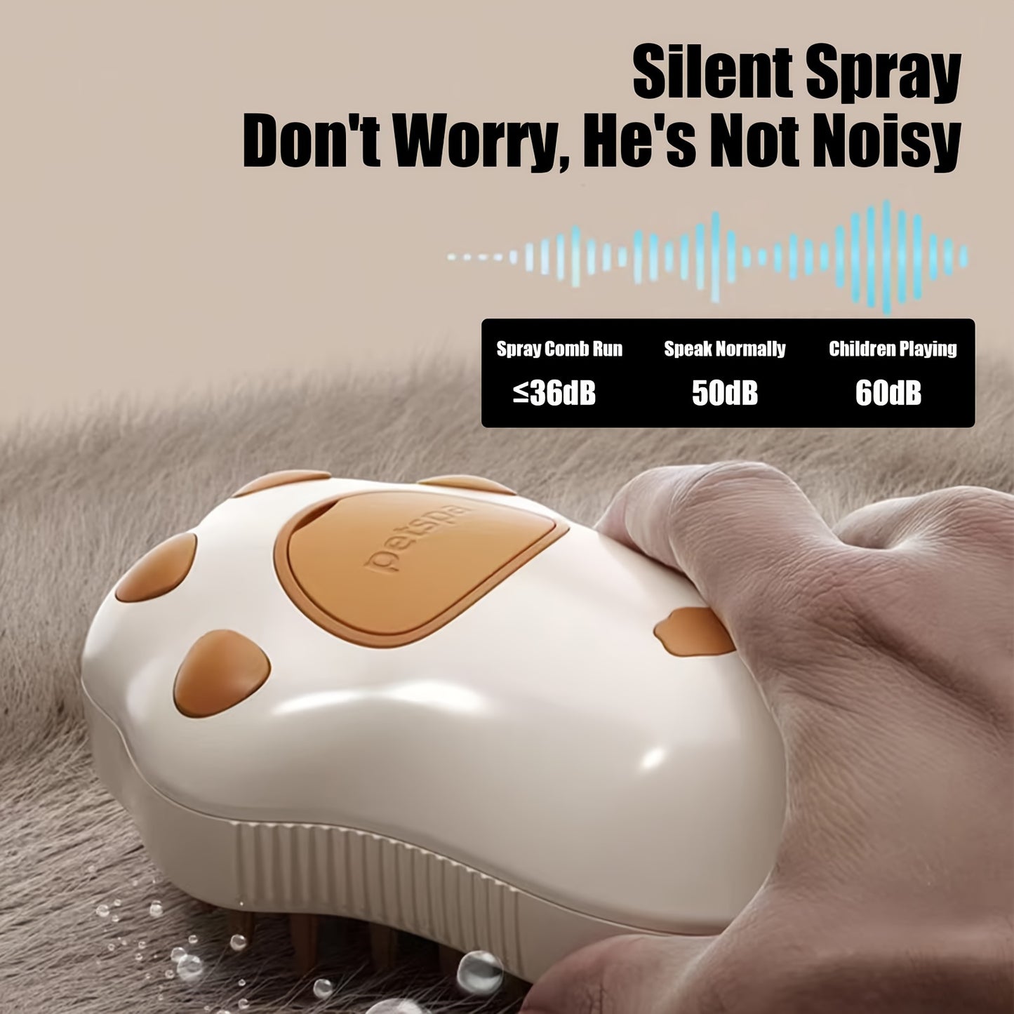 Steam Cat Brush 3-in-1 Electric Grooming Tool