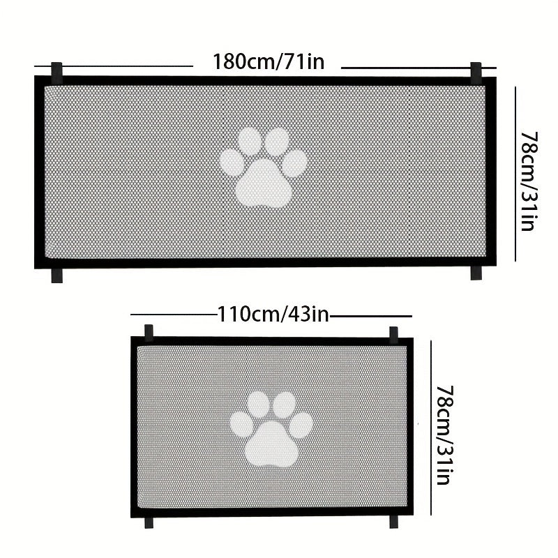 Portable Pet Safety Gate - Secure Mesh Fence