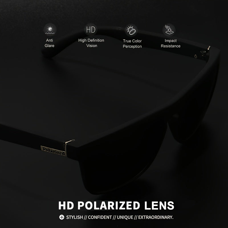 3-Pair Polarized Square Fashion Glasses