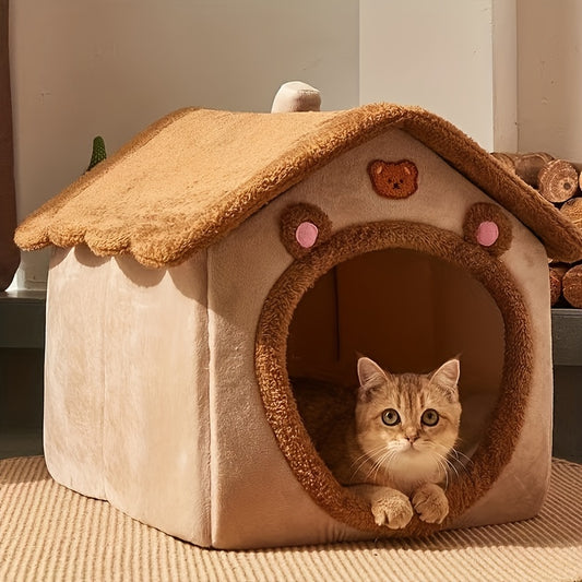 Cozy Cat Bed House - Winter Warmth & Comfort