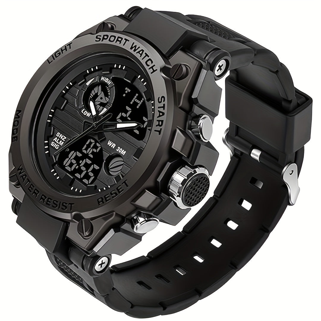 Men's Outdoor LED Dual Display Watch