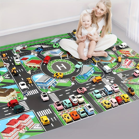 Large City Traffic Play Mat