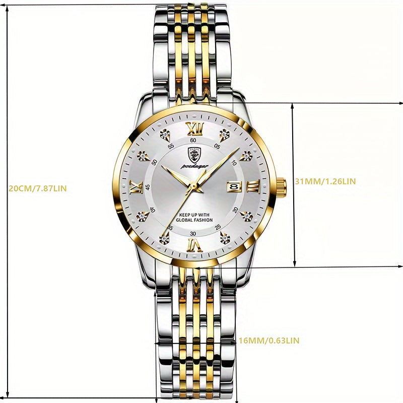 POEDAGAR Women's Rhinestone Watch