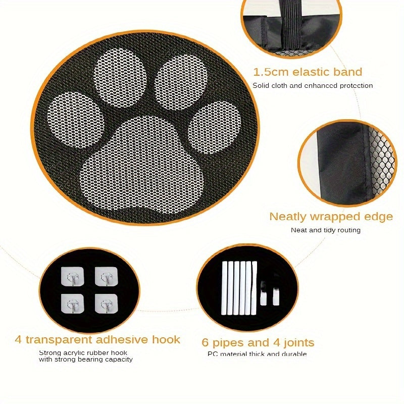 Portable Pet Safety Gate - Secure Mesh Fence